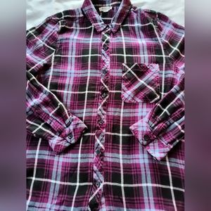 BEACH LUNCH LOUNGE COLLECTION Ladies Lightweight Button Up Blouse. Size Large